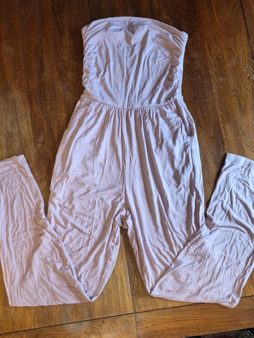 Active USA Strapless Lavender-Pink Jumpsuit